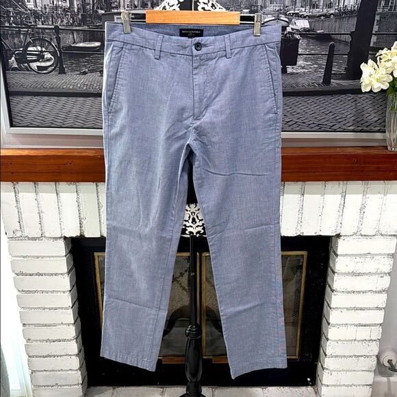 Banana Republic Men's Slacks Aiden Fit Gray Blue Chino Pants 33x32 - Picture 1 of 4